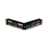 Panduit® CPPA48FMWBL Angled 48 Port Flush Mount Modular Patch Panel